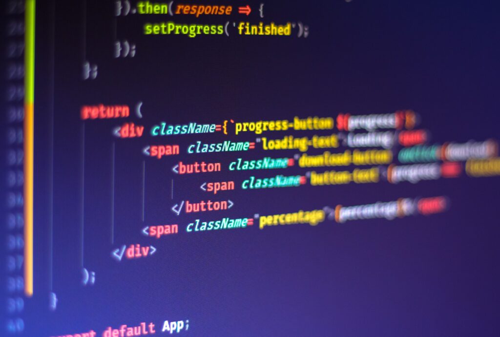 Trecho de código React.Js